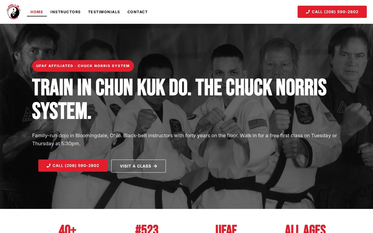 Hall's Martial Arts desktop screenshot