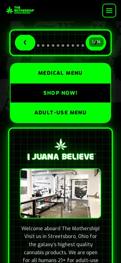 The Mothership mobile screenshot