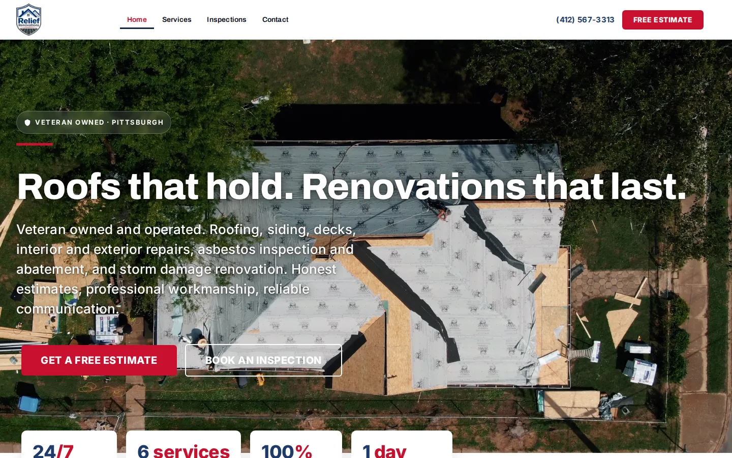 Relief Renovations desktop screenshot