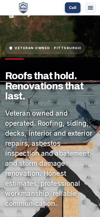 Relief Renovations mobile screenshot