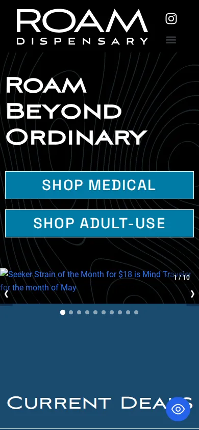ROAM Dispensary mobile screenshot
