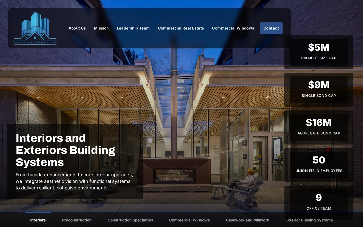 TRE Construction desktop screenshot